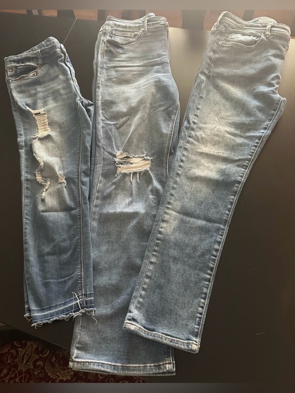 3 Jeans Bundle Women 31 Pilcro Judy Blue Stretch Denim Distressed